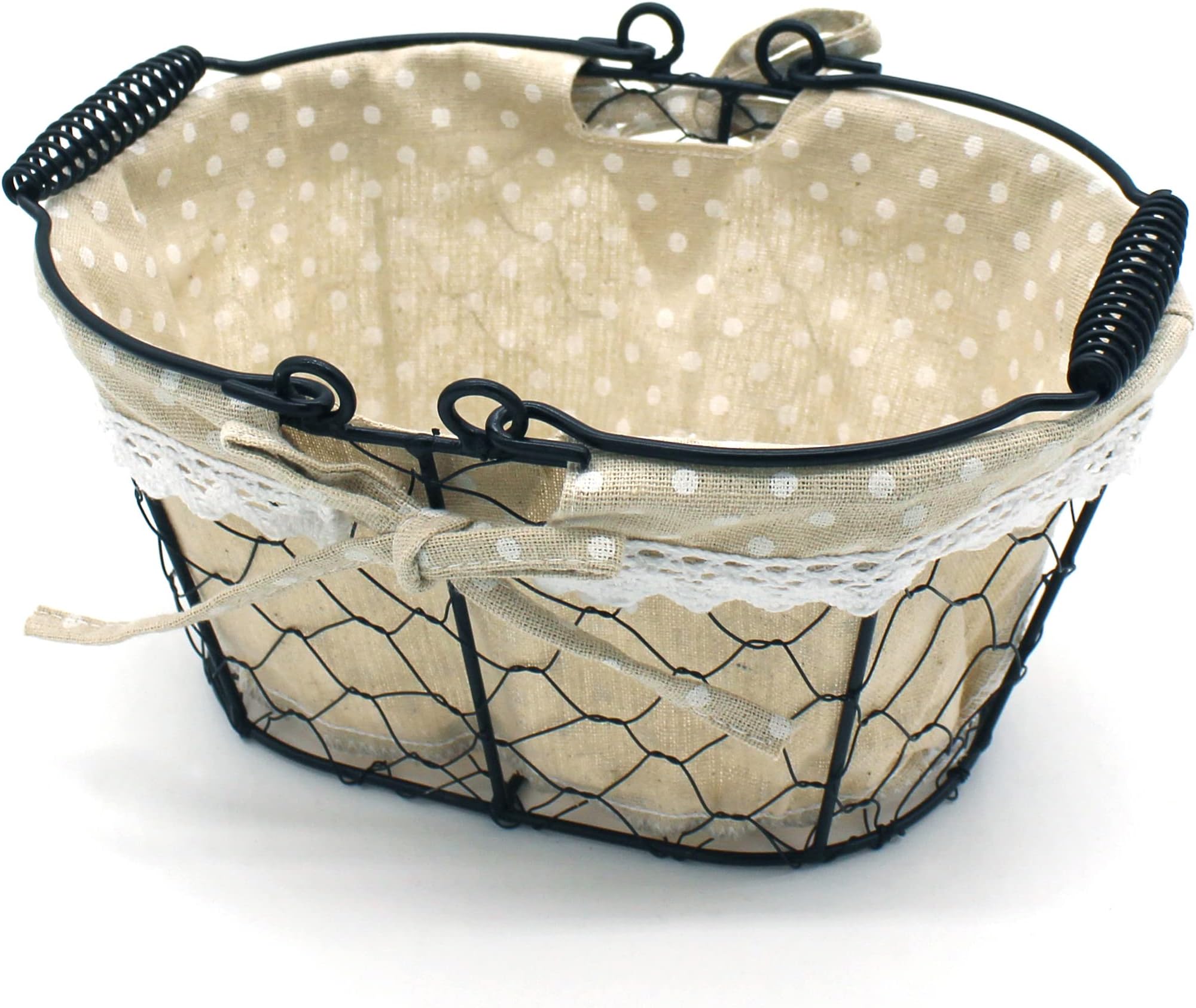 Accents | Set Of 3 Wire Baskets Wood Trim - View #3