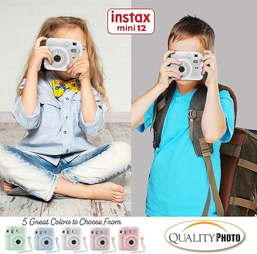 Miniatura 7 de Fujifilm Cámara instantánea Instax Mini 12 con funda, 60 películas Fuji, calcomanías decorativas, marcos, álbum de fotos y más kit de accesorios