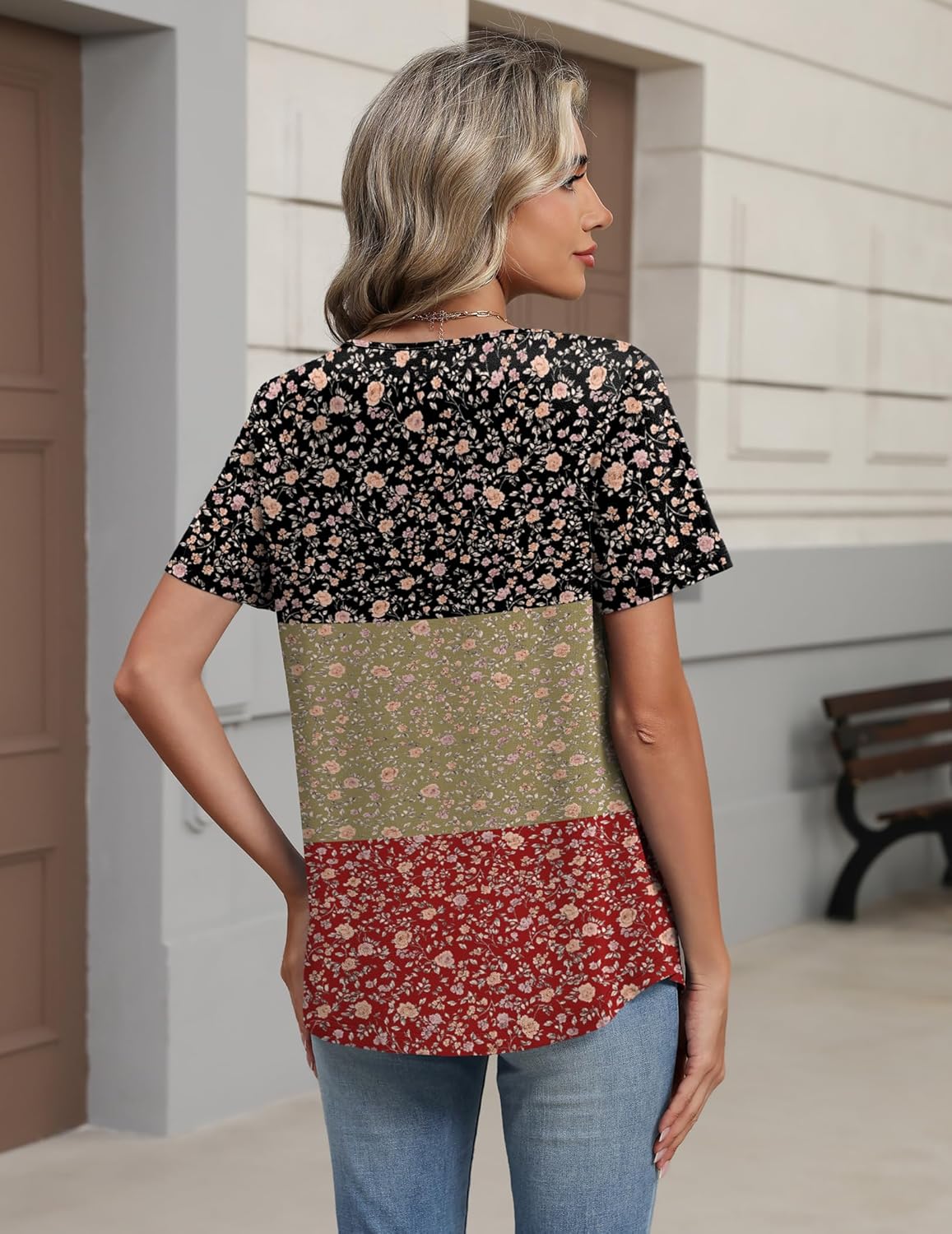 ZEAGOO Womens Summer Tops 2026 Short Sleeve Shirts V Neck Pleated Tunic Tops Work Blouses Business Casual Outfits S-3XL - Image 6