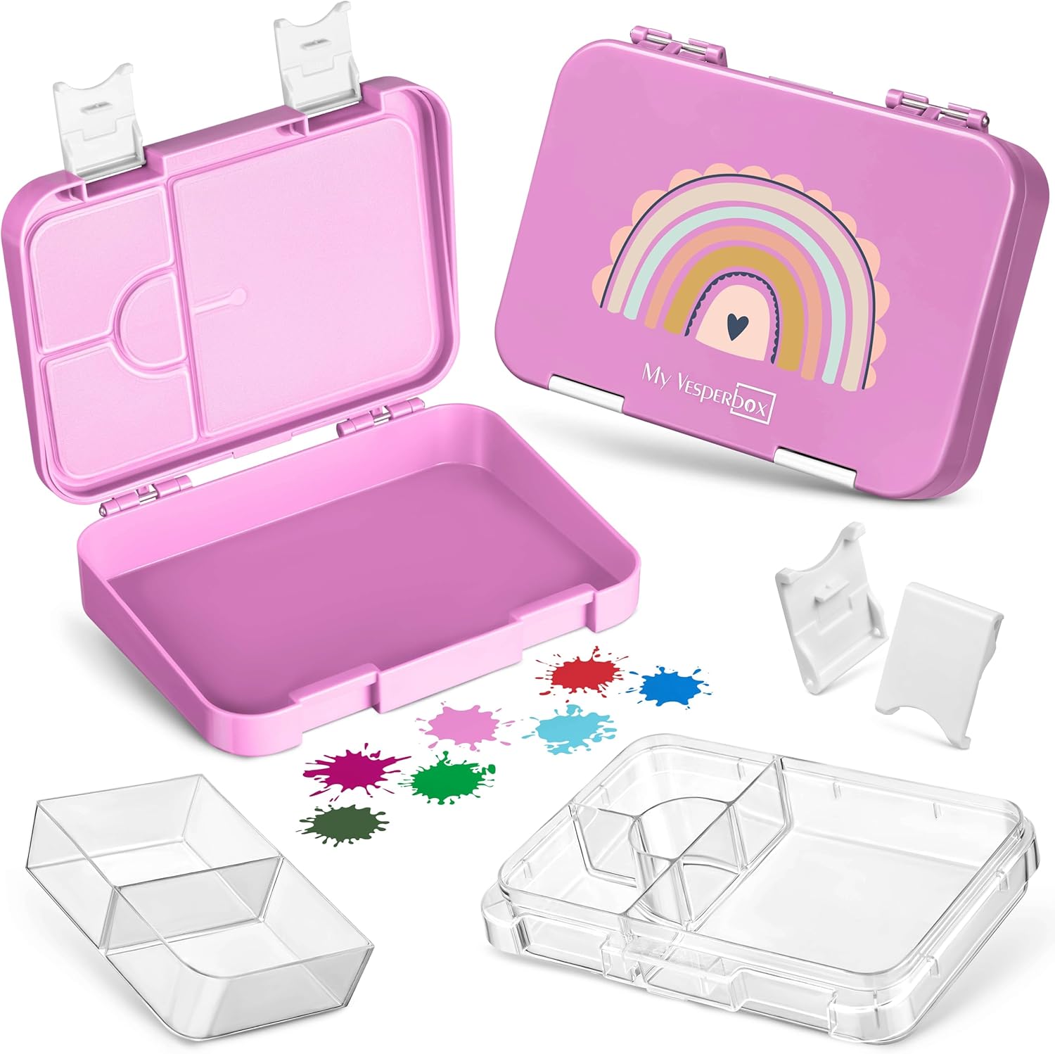 My Vesperbox – Len - Bento Box Kinder - Lunchbox mit 4+2 Fächern