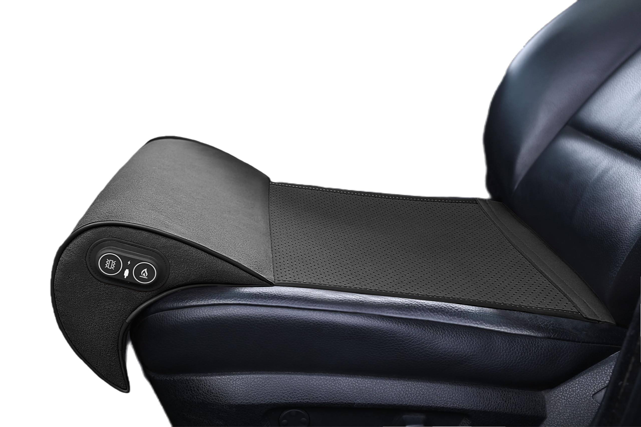 JUPENG Heated Massaging Car Leg Extende with Memory Foam，Vibrating Pillow for Long Drive ，Breathable Ergonomic Cushion with Heat，Car Seat Thigh