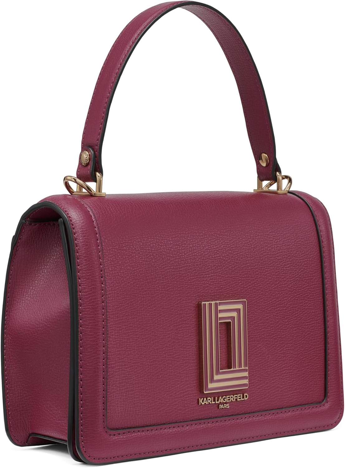 KARL LAGERFELD womens Simone Solid Satchel Crossbody - Image 5