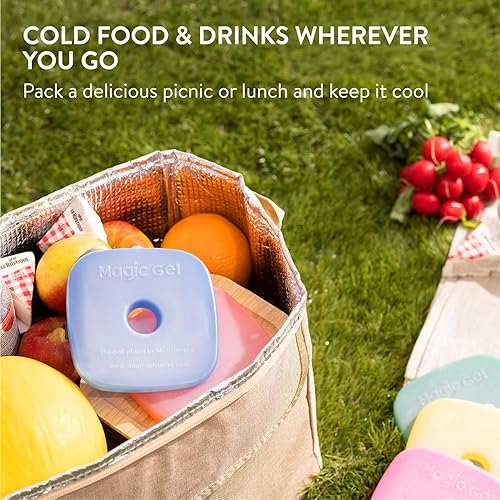 Miniatura 5 de 5 paquetes de hielo para caja de almuerzo ¡Refrigeradores finos para mantener su almuerzo frío, fresco y crocante! (Ajuste fino)