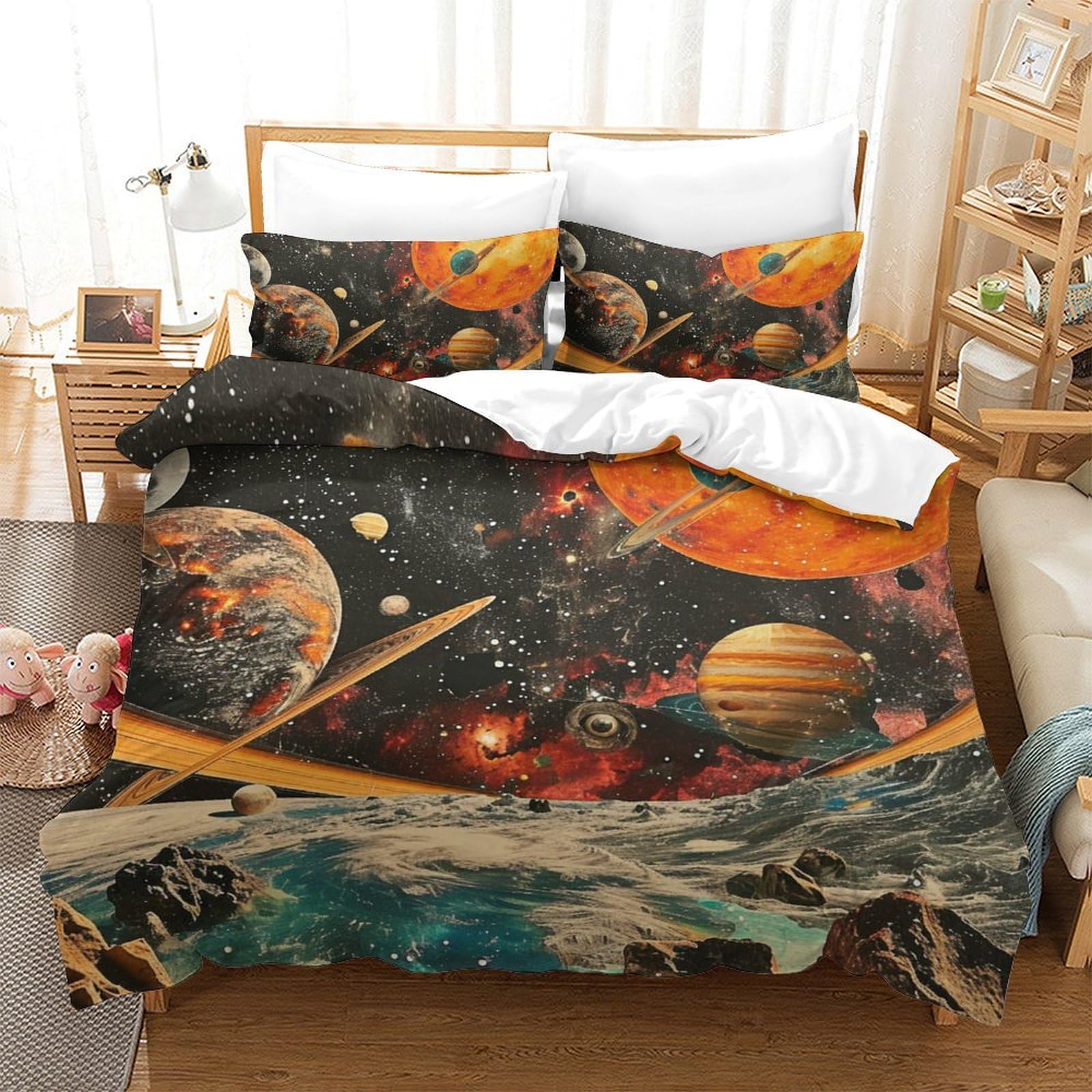 Parure de lit galaxie 3D pour transformer la chambre des enfants en un espace intersidéral