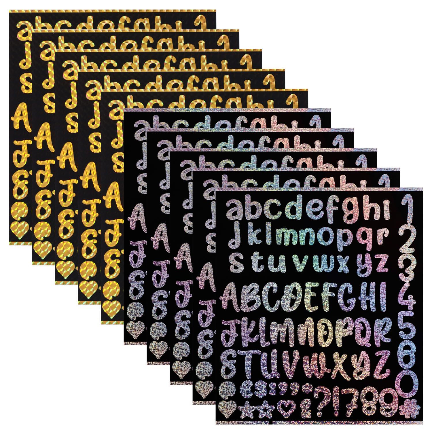 Lot De 10 Feuilles D'autocollants En Vinyle Pour Tasse Stanley, Imperméables Et Autocollants Personnalisés, Pour Gobelets Stanley (doré, Argenté