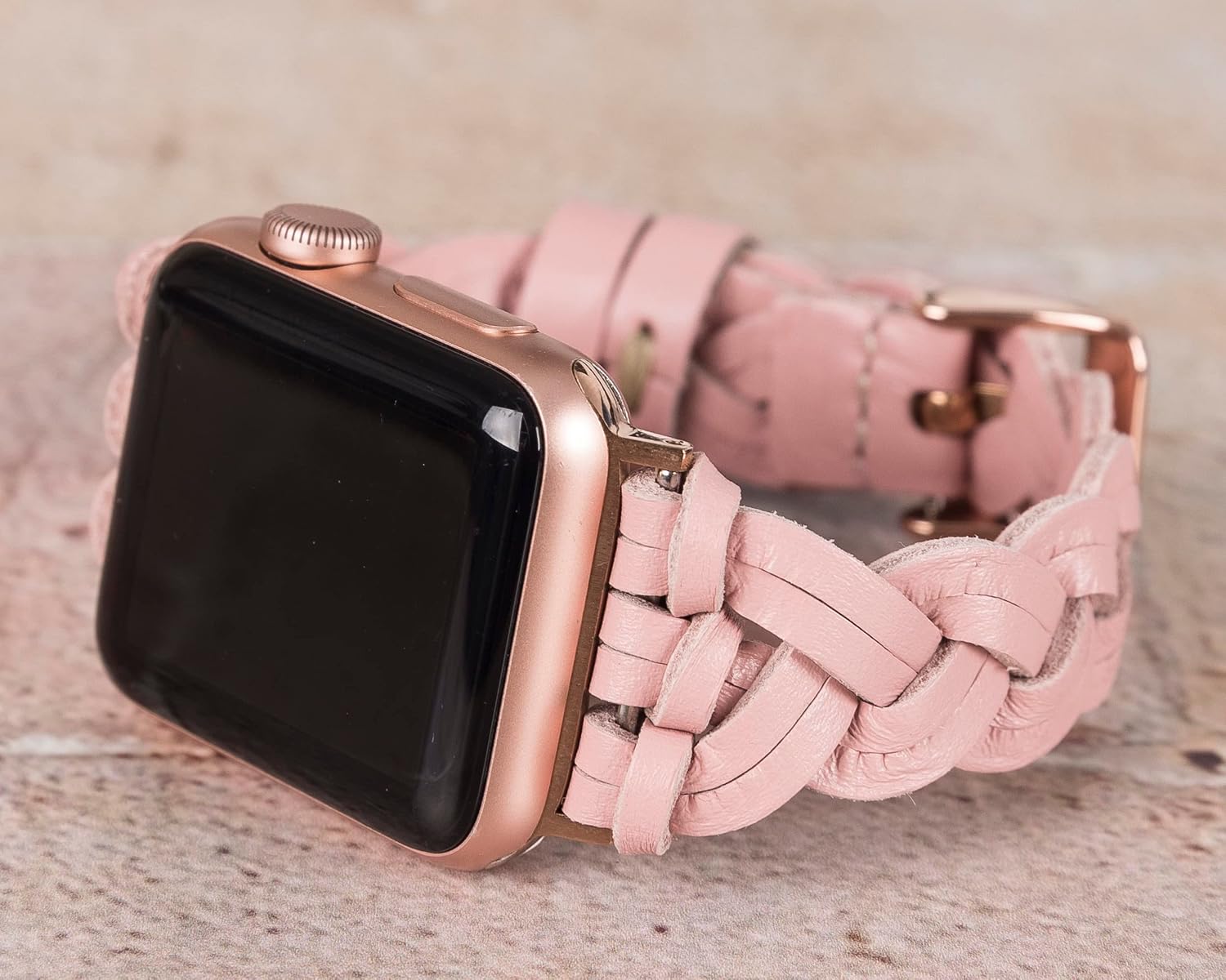 Braided Leather Bands Compatible with Apple Watch Band 38mm 40mm 41mm 42mm 44mm 45mm 49mm Full Grain Leather Watch Slim Straps for iWatch Series Ultra/8/7/SE/6/5/4/3/2/1 for Women Watchbands, Gifts for Her