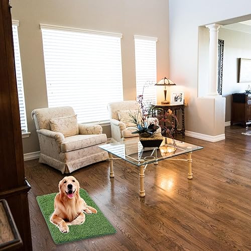 Miniatura 9 de POPETPOP Almohadilla de hierba para perro, lavable, almohadillas para orina de perro, parche de césped artificial, alfombrilla de entrenamiento