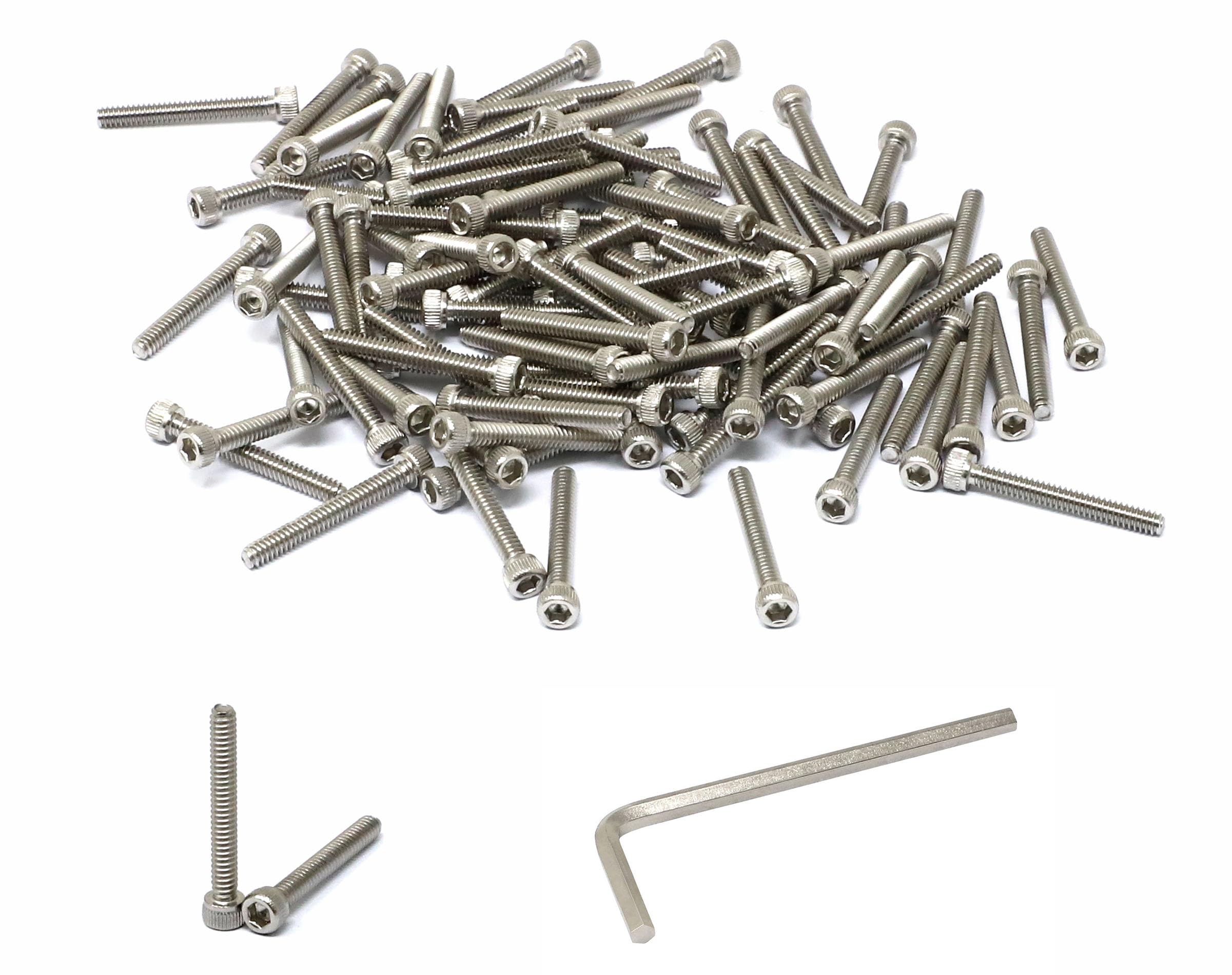 100 Pcs #4-40 x 7/8" Stainless Steel 304 Hex Socket Head Cap Screws Bolts Kit