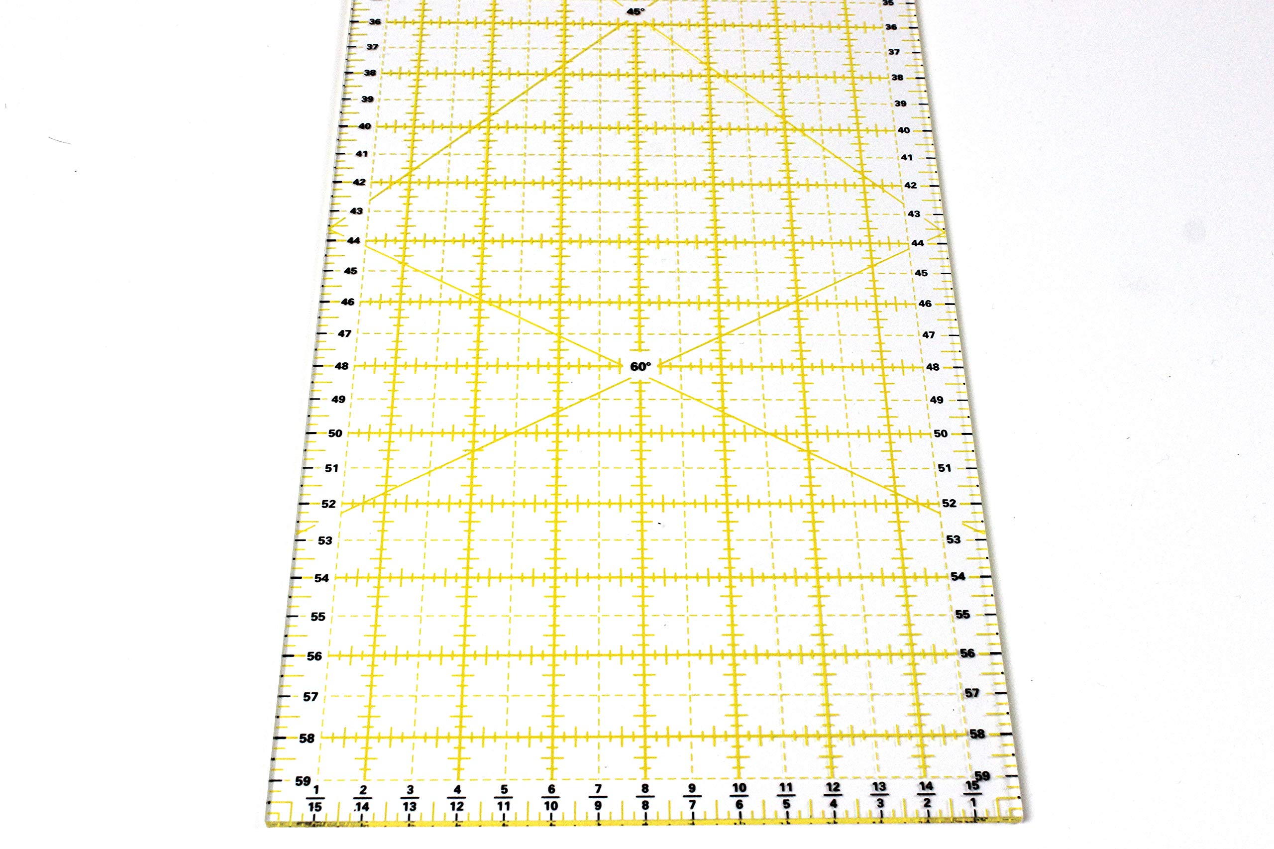 QWORK® 15 X 30 Cm Règle De Patchwork Avec Indications D'angles, Règle Couture Précise Pour Le Quilting, La Couture Et Le Patchwork