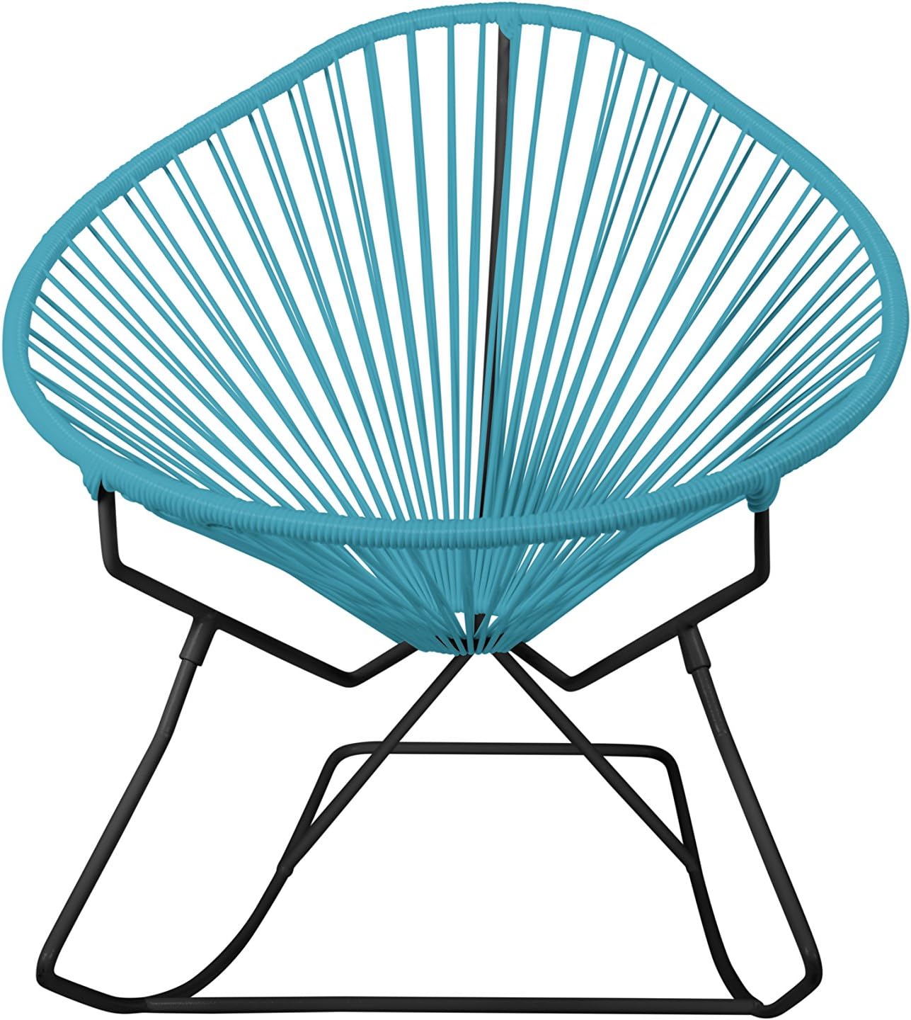 Innit Designs Acapulco Rocker, White Weave on White Frame