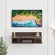 Furniture Cafe Wooden TV Cabinet Wall Shelves, Set Top Box Stand TV Stand Wall Shelf