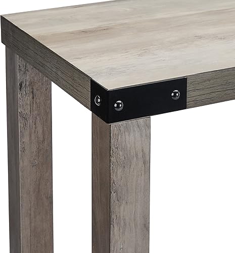 Miniatura 5 de ROCKPOINT Furniture Barn Style Farmhouse - Mesa rectangular de entrada, color gris lavado