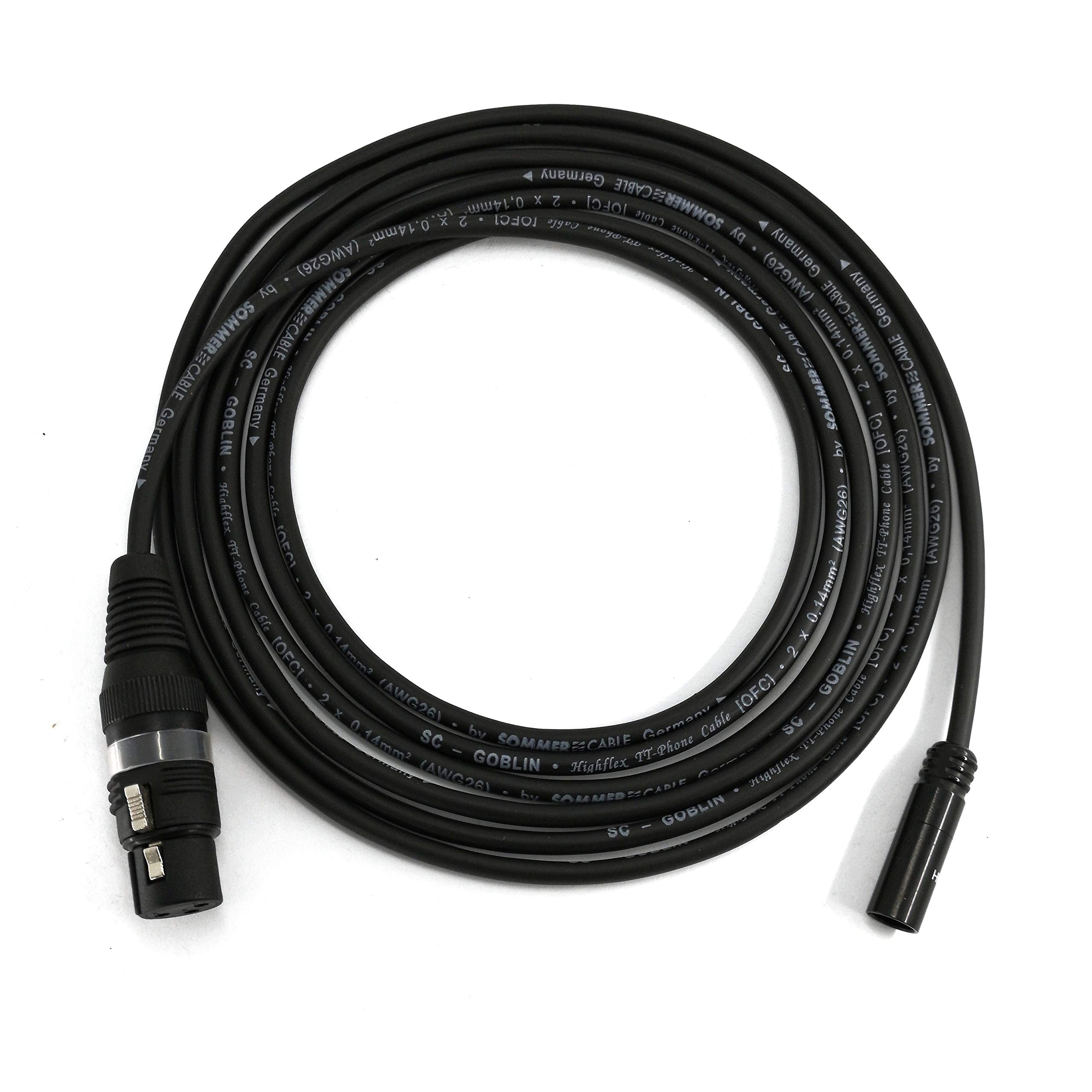 5 m Mini XLR 3 polos macho a XLR hembra para Blackmagic 6K 4K Pro BMPCC cable de micrófono de audio - SC-AK-mXLR-XLR-0500-16,4ft