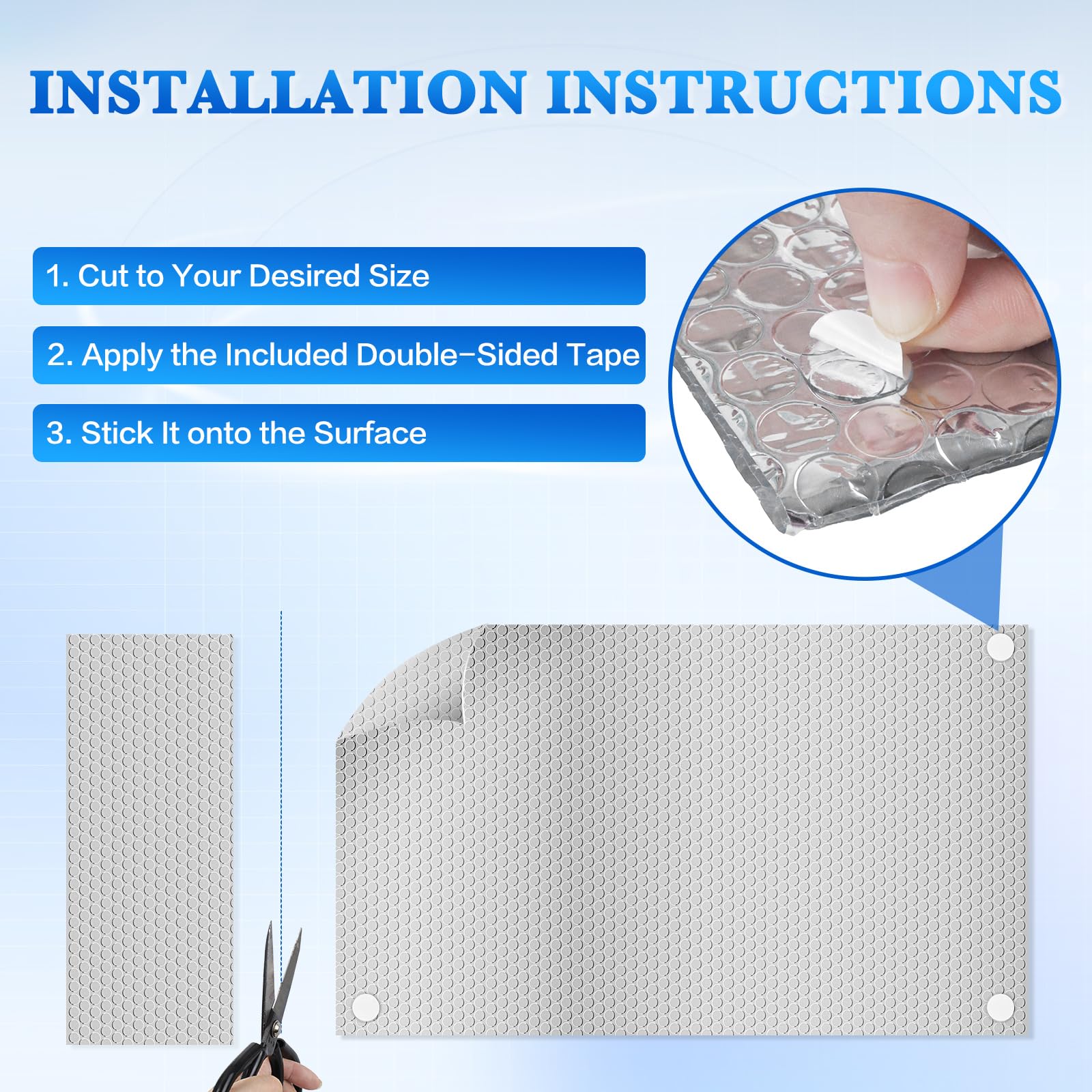 Pellicola isolante in alluminio, 6 m x 60 cm, isolamento termico riflettente su entrambi i lati, per tetto, cantina, garage e garage, protezione dal calore e dal freddo