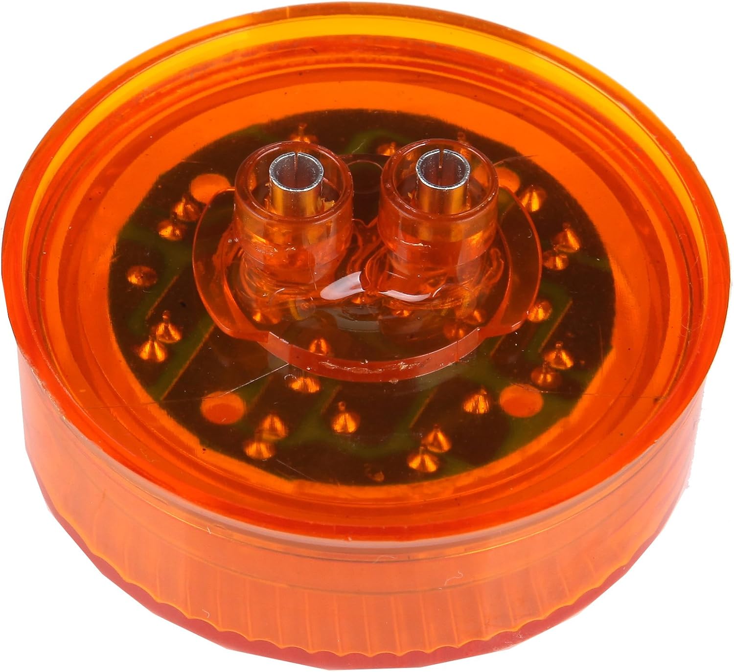 OCPTY Pack of 6 2.5" Round Truck Trailer Marker AmberLed Round Side Marker Light Flush Mount