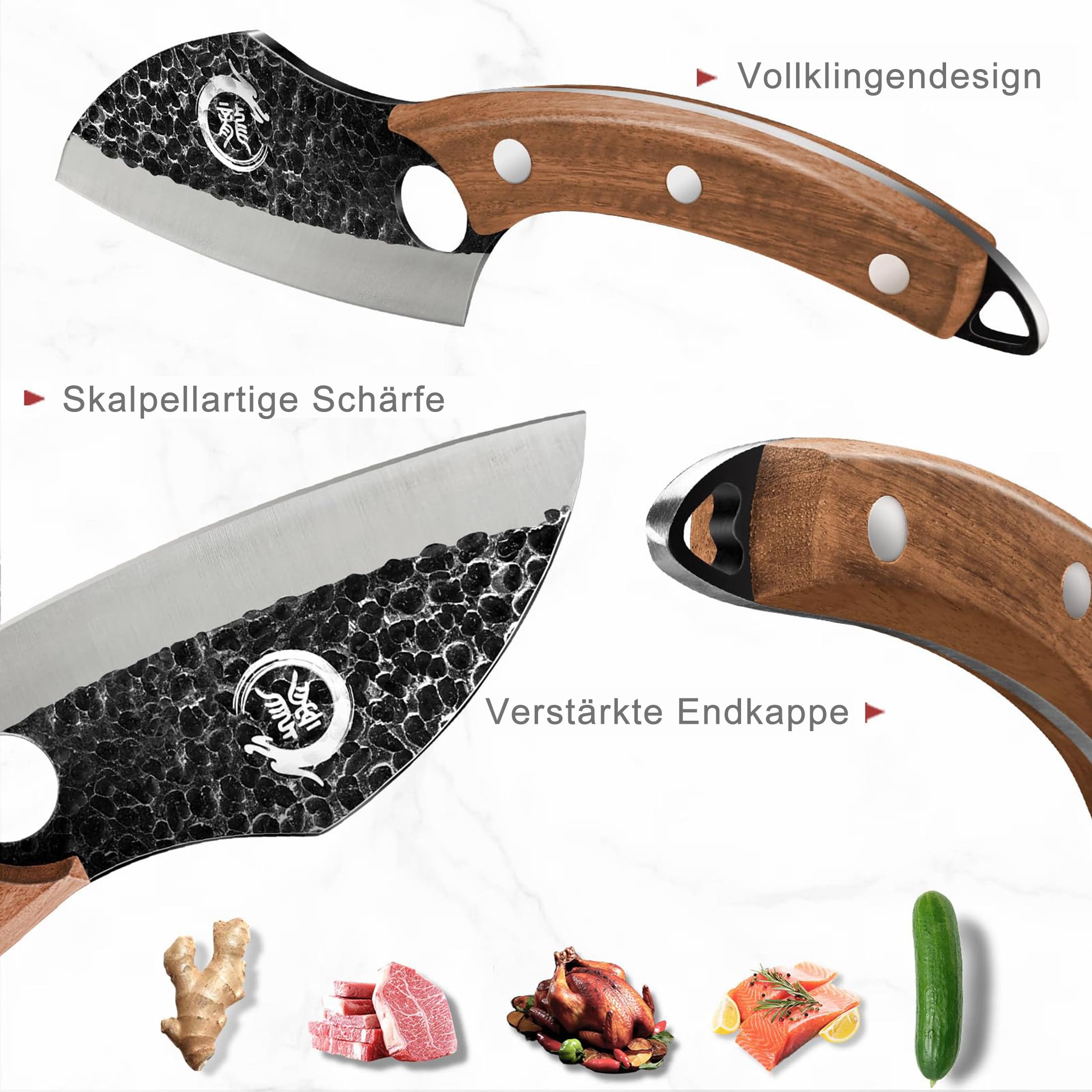 Plys Coltelli da Cucina Professionali Giapponese: Coltello da Chef Forgiato a Mano