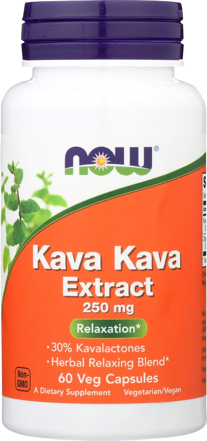 Now Foods Kava Kava 250mg, 60 Capsules : Health & Household