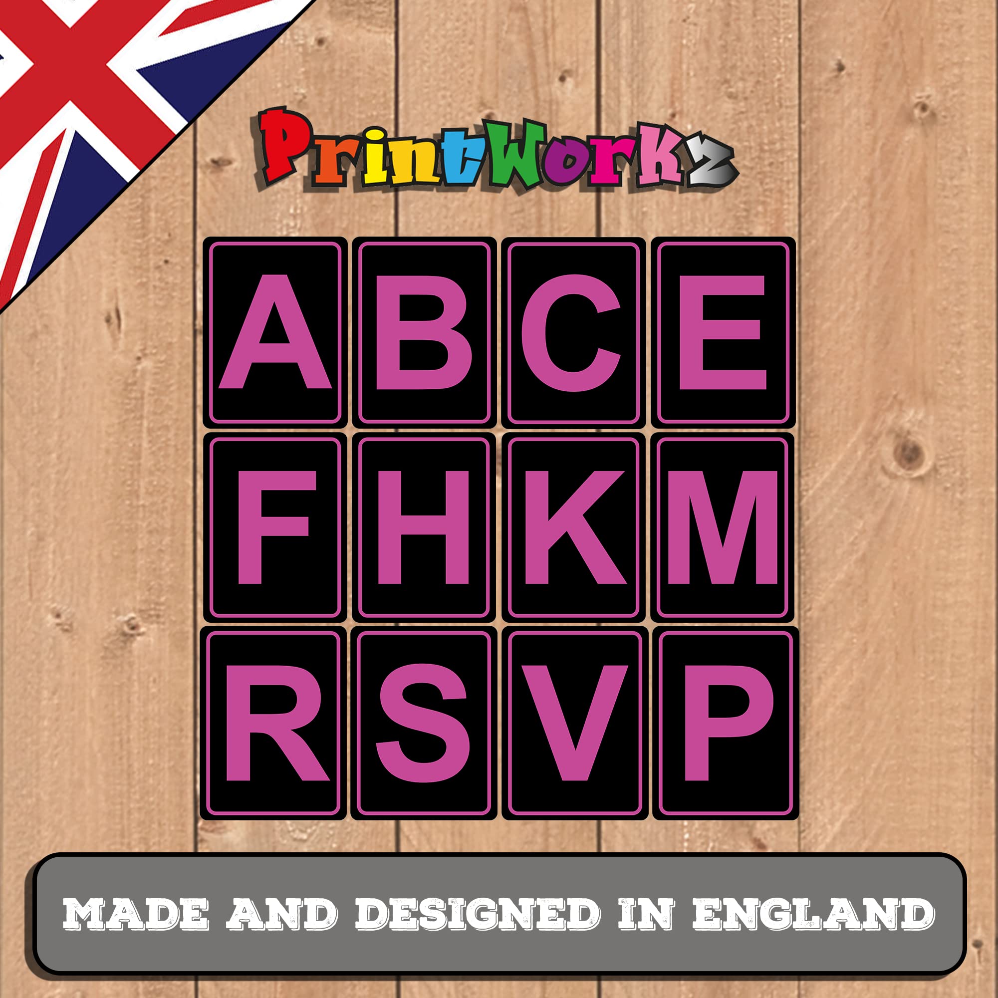 Horse Dressage Letter Markers x 12 Full Set Pink and Black Aluminium Rustproof 60x20m Arena Markers Horse