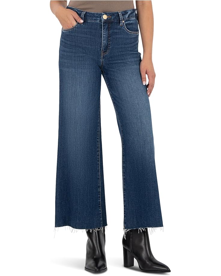 KUT from the Kloth Meg High-Rise Fab Ab Wide Leg Raw Hem - Main View