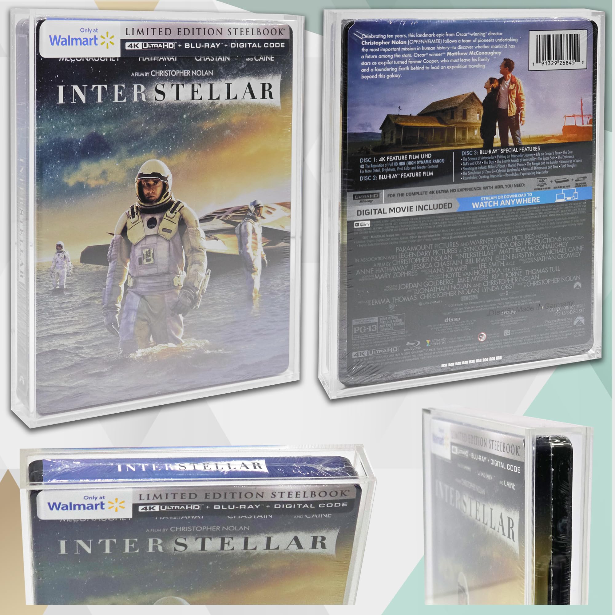 Lot de 2 boîtiers de Protection en Acrylique pour Steelbook Blu-Ray 4K UHD