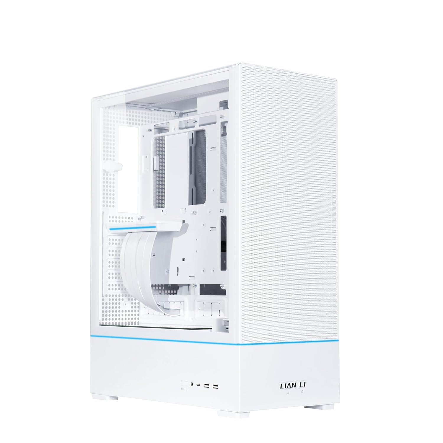 Lian Li SUP01 Small Tower Computer Case/Gaming Cabinet – White | Support ATX/M-ATX/ITX | Pre-Installed 3 x 120mm PWM Fans – G99.SUP01W.in