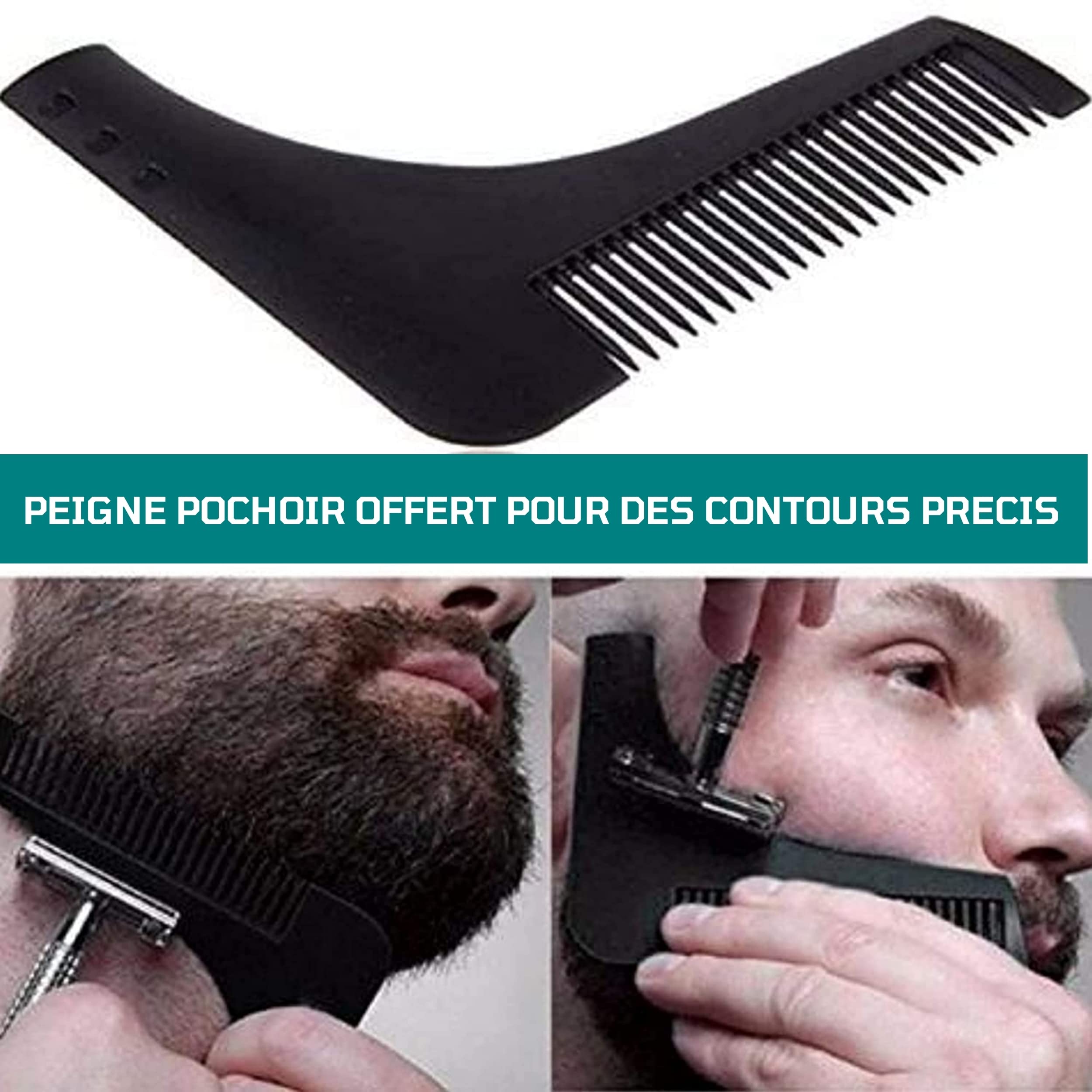 G Tondeuse Cheveux Hommes + Rasoir Électrique Homme À Grille Sans Fil Barbe Electriques Professionnelle,Rasoir Barbe,Écran LED, Rechargeable KIT TABLIER POCHOIR CONTOURS OFFERTS, Or