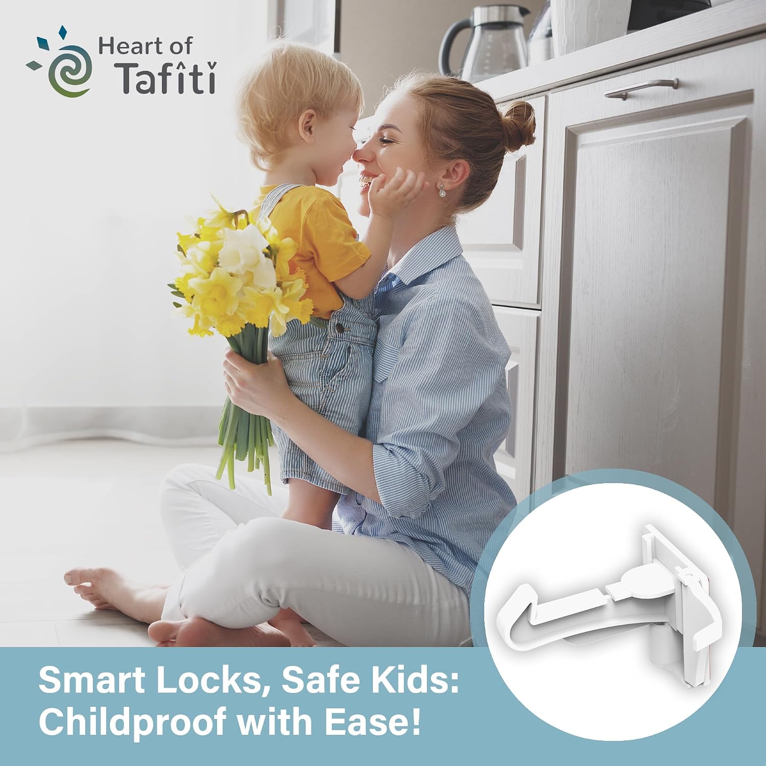 12 Pack Invisible Baby Proofing Cabinet Locks, Drawer Locks, Child Safety Cabinet Latches, On/Off Switch, Strong Adhesive Easy Installation, No Drilling or Tool Needed, White