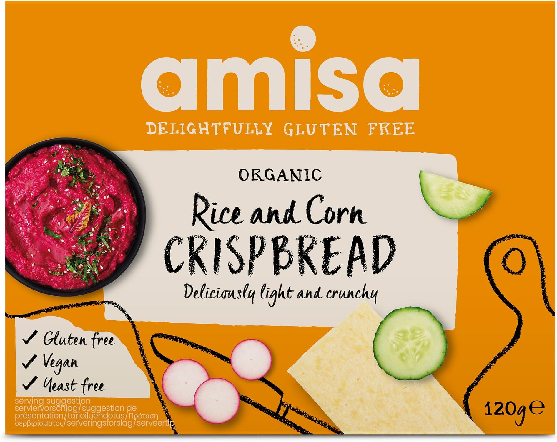 Organic Corn & Rice Crispbread, 120g