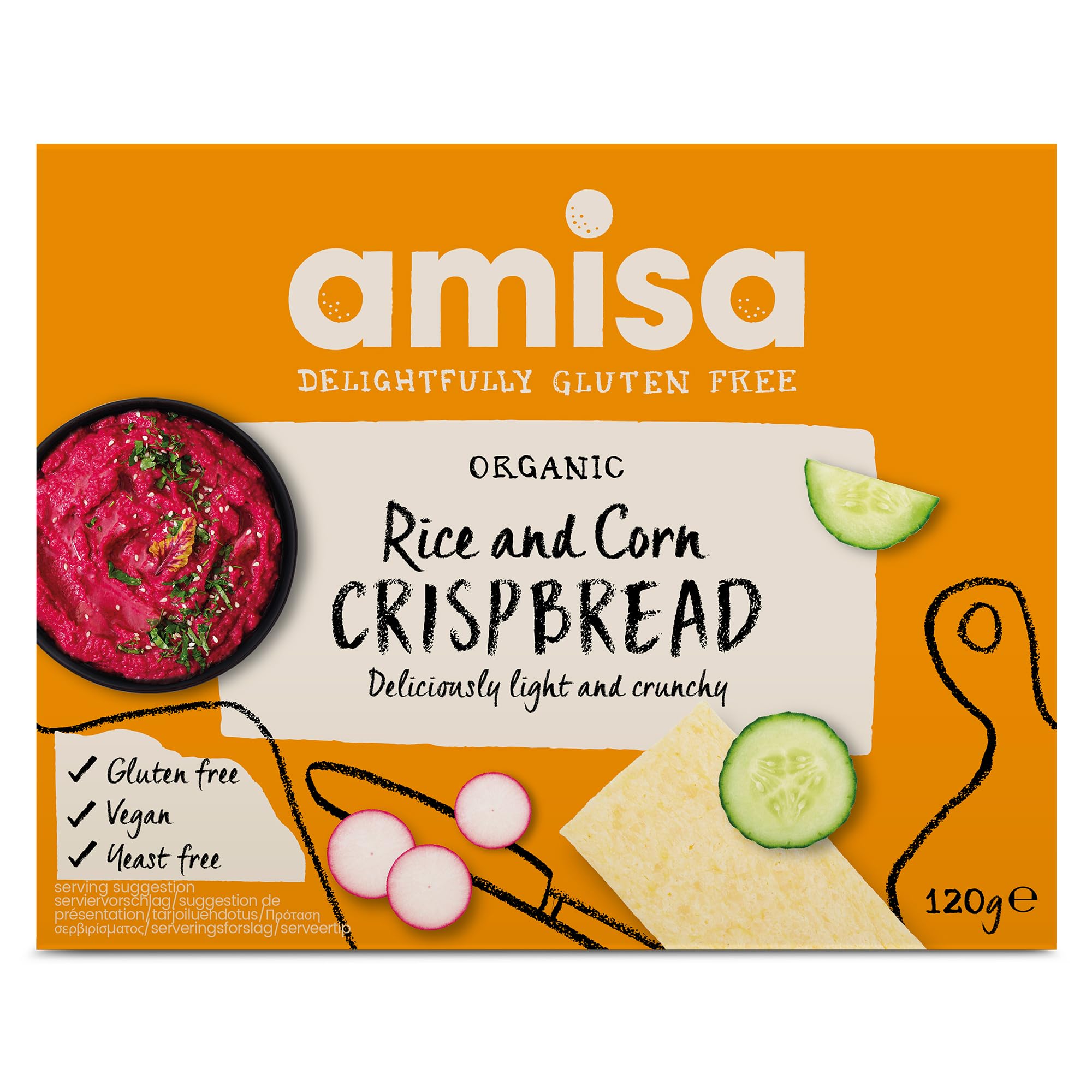 Amisa Organic Corn & Rice Crispbread, 120g
