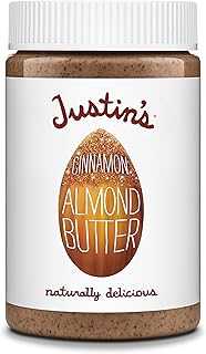 Justin's Cinnamon Almond Butter, No Stir, Gluten-free, Non-GMO, Responsibly Sourced, 16 Ounce Jar