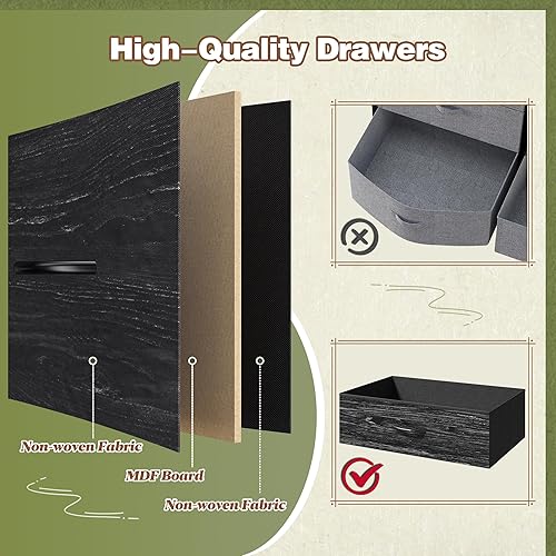 Miniatura 8 de EnHomee Mueble de TV con cajones, centro de entretenimiento con 9 cajones, consola multimedia para consola de TV de 60 pulgadas para dormitorio,