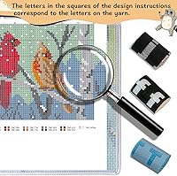 Vista 5 de ZFFLYH Kits de gancho de pestillo para alfombras, alfombra de crochet con tela estampada para adultos principiantes, 20.5X15 Pulgadas 2 - Cardinal