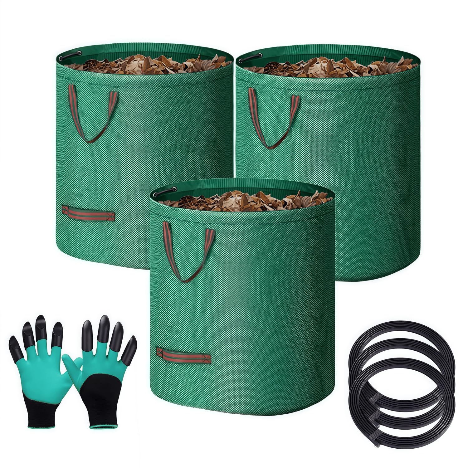 Sac de jardin autoportant et étanche 300L durable lot de 3