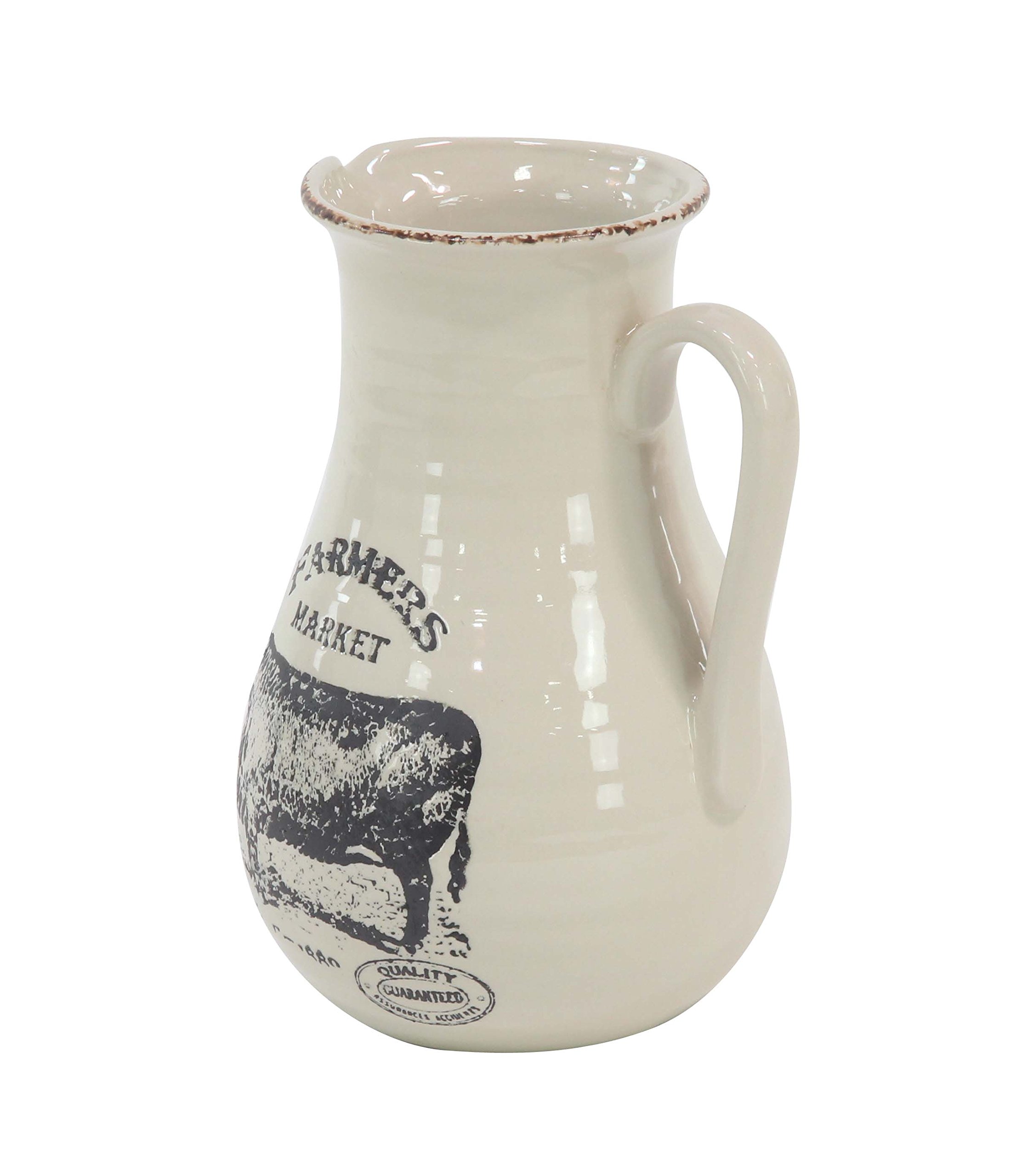 Amazon.co.jp: Deco 79 セラミック花瓶 ブラック ブラウン ホワイト