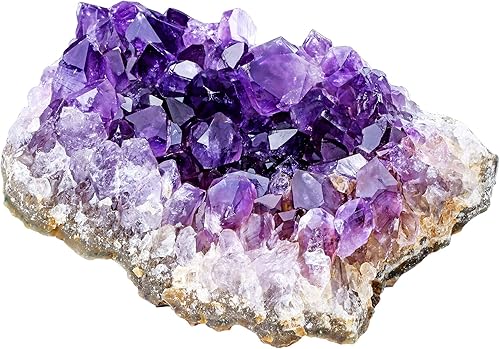 Jovivi Amethyst Clusters, Natural Raw Amethyst Geode Healng Crystals Stone Rock Crystal Cluster Druzy Gemstone Specimen for Witchcraft