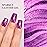 Imtiti Glitter Gel Nail Polish, 0.5 Fl Oz Purple Iridescent Glitter Gel Polish Soak Off LED UV Rainbow Shimmer Sparkle DIY Nail Art Starter Manicure Salon