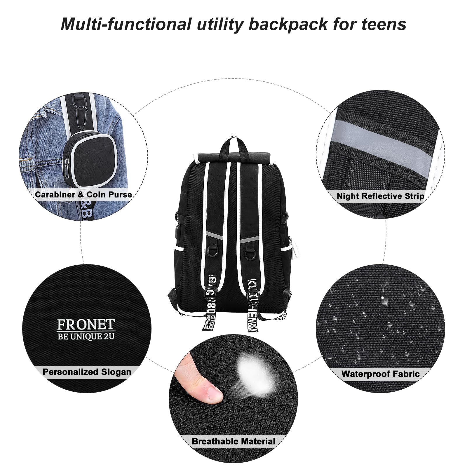 Cartable Fille Garçon Primaire Collège Élémentaire Enfant Sac à dos Scolaire Maternelle, Sacs d'école Filles garçon Adolescent Loisir Voyage Femme, 8 9 10 11 12 13 14 15 16 Ans CE2 CM1 2 6E