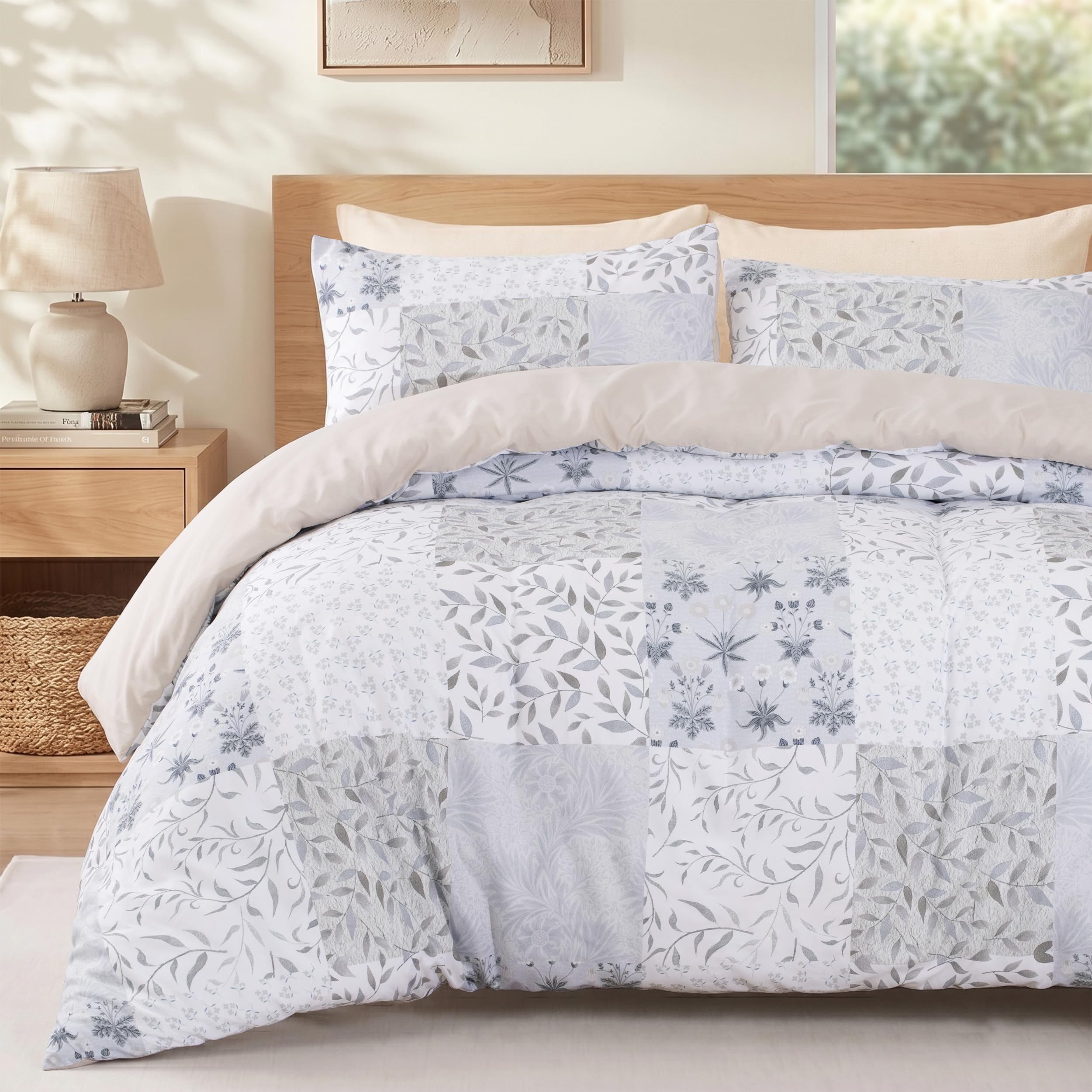 Exclusivo Mezcla Soft Patchwork Double Duvet Cover Set with Pillowcases