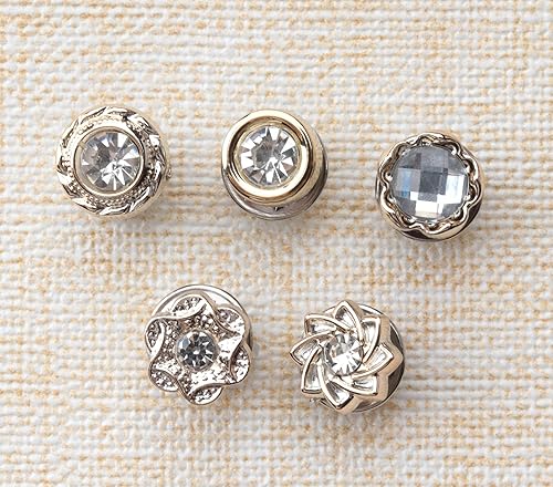 Miniatura 5 de SOWAKA 20 piezas de broche para camisa para mujer, perlas, diamantes de imitación, esmaltados, alfileres de seguridad, accesorios de ropa,