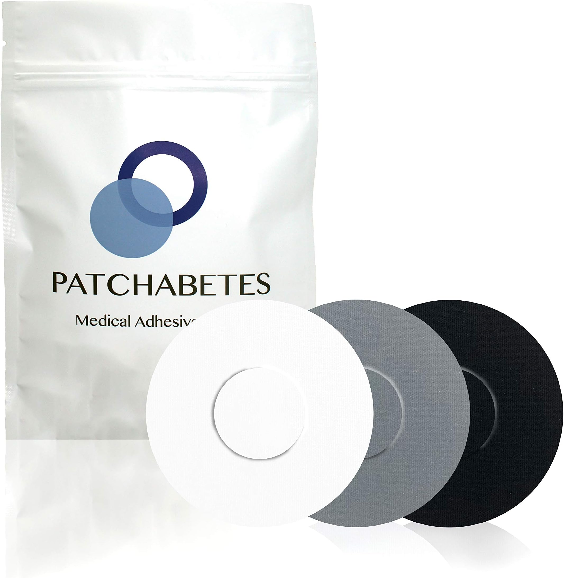 PATCHABETESWaterproof Adhesive Patches - Compatible with t:Slim, Medtronic, Freestyle Libre & More (Black, Gray, White Mixed Pack)