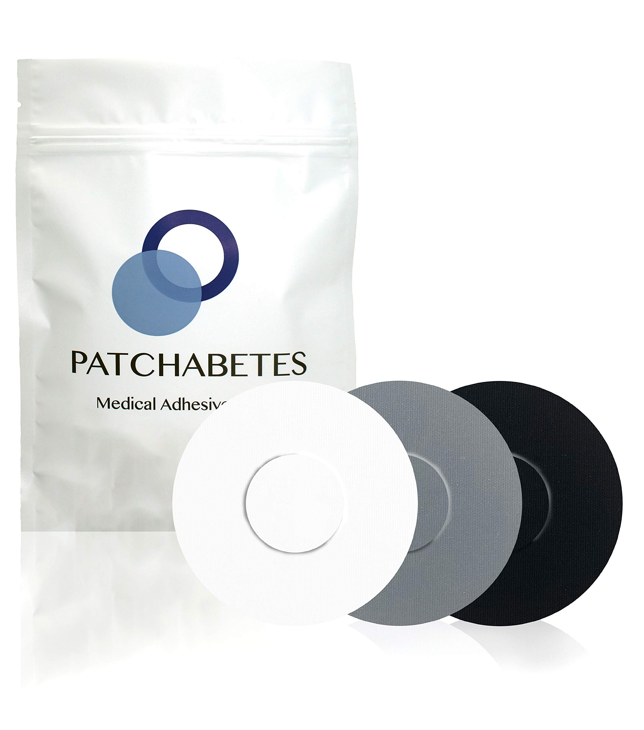 PATCHABETESWaterproof Adhesive Patches - Compatible with t:Slim, Medtronic, Freestyle Libre & More (Black, Gray, White Mixed Pack)