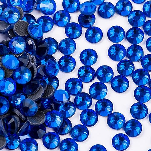 Niziky 2880 cristales de diamantes de imitación termofijos, SS16 de 0.157 in de cristal de zafiro con parte trasera plana, cristal de Hotfix redondo