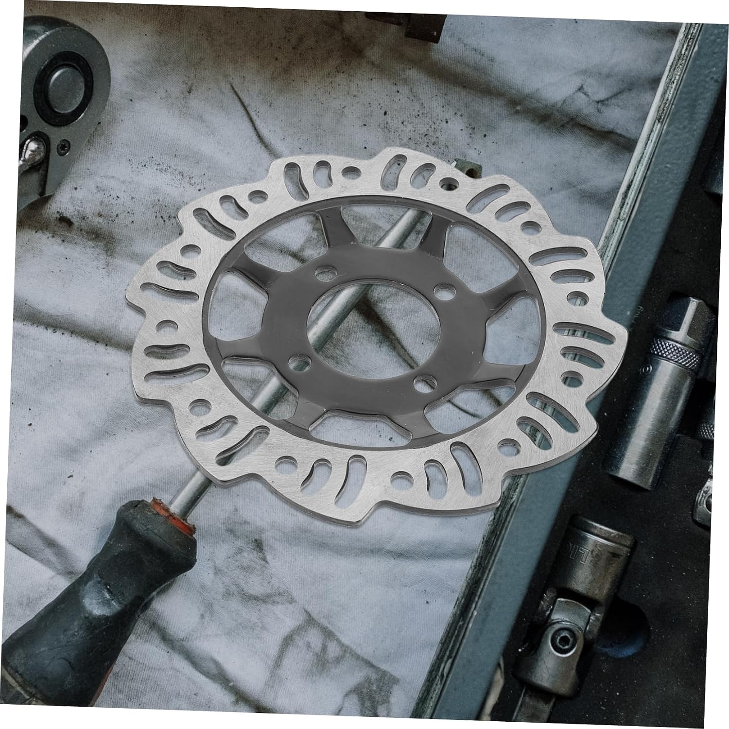 Heavy Duty Metal Brake Disc for and Scooter Hollow Iron Design Easy Installation Replacement Part for Off-road Motorcycles