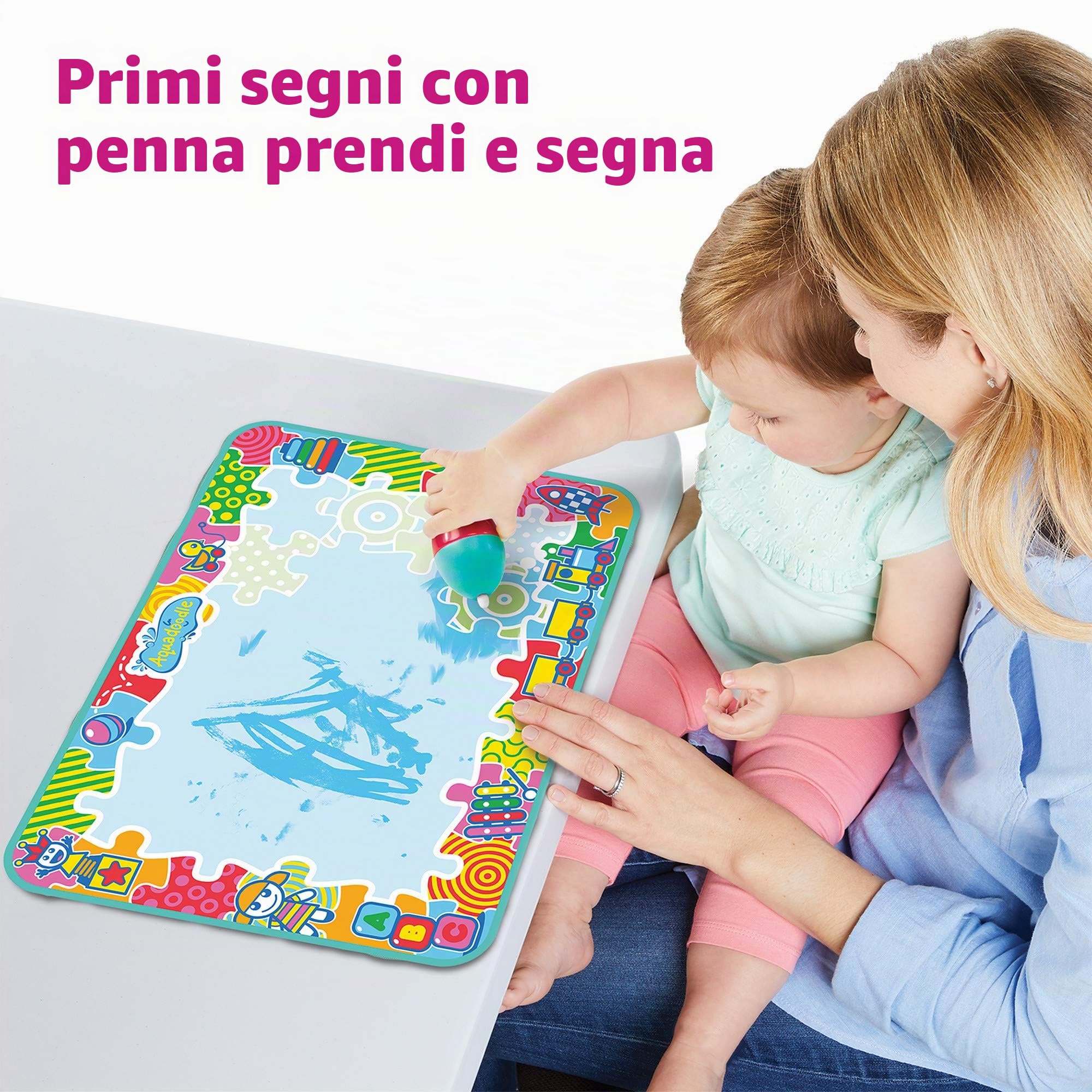 Aquadoodle Baby Water Doodle Mat, Official Tomy No Mess Colouring & Drawing Game, Baby Water Mat Suitable for Babies, Boys & Girls from 9 Months, 1, 2, 3 + Year Olds