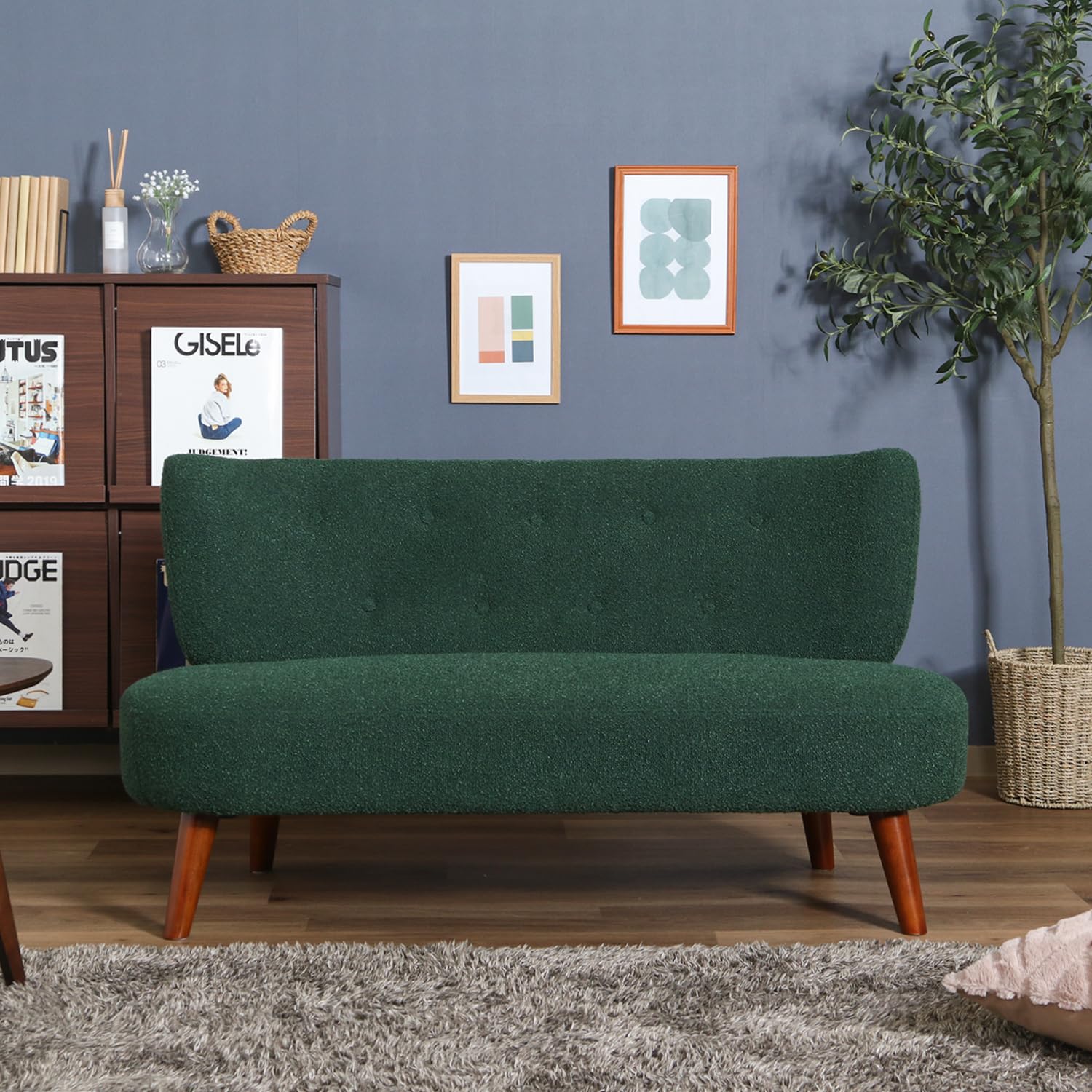 Amazon.co.jp: 不二貿易 ソファ 2人掛け ローソファ ファブリック