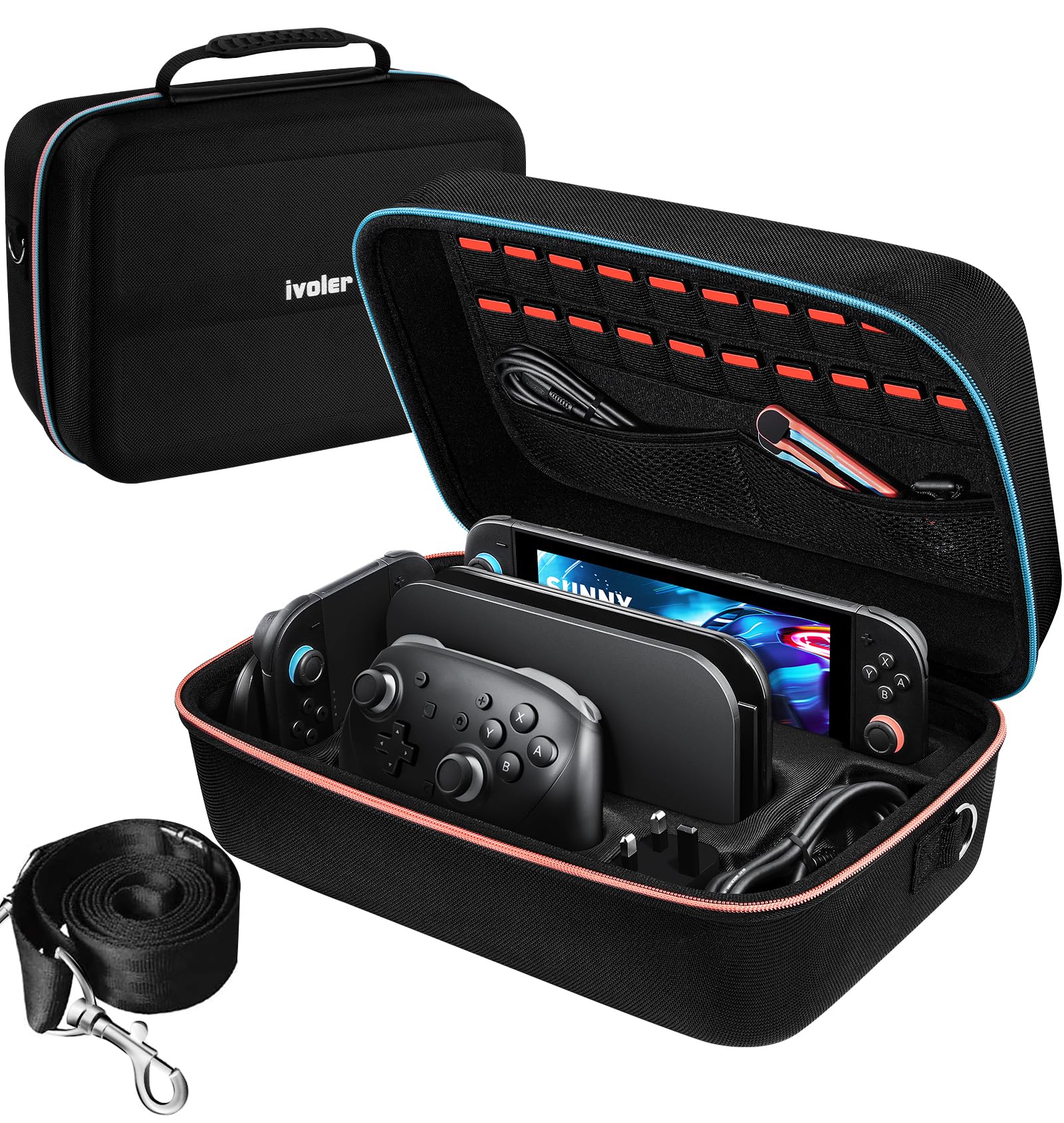 Nintendo Switch - なー　　Switch Nintendo Switch OLED with Neon Red & Neon Blue Joy-Con