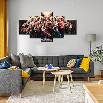 Amazon.co.jp: 神の七つの大天使 キャンバスプリント 宗教