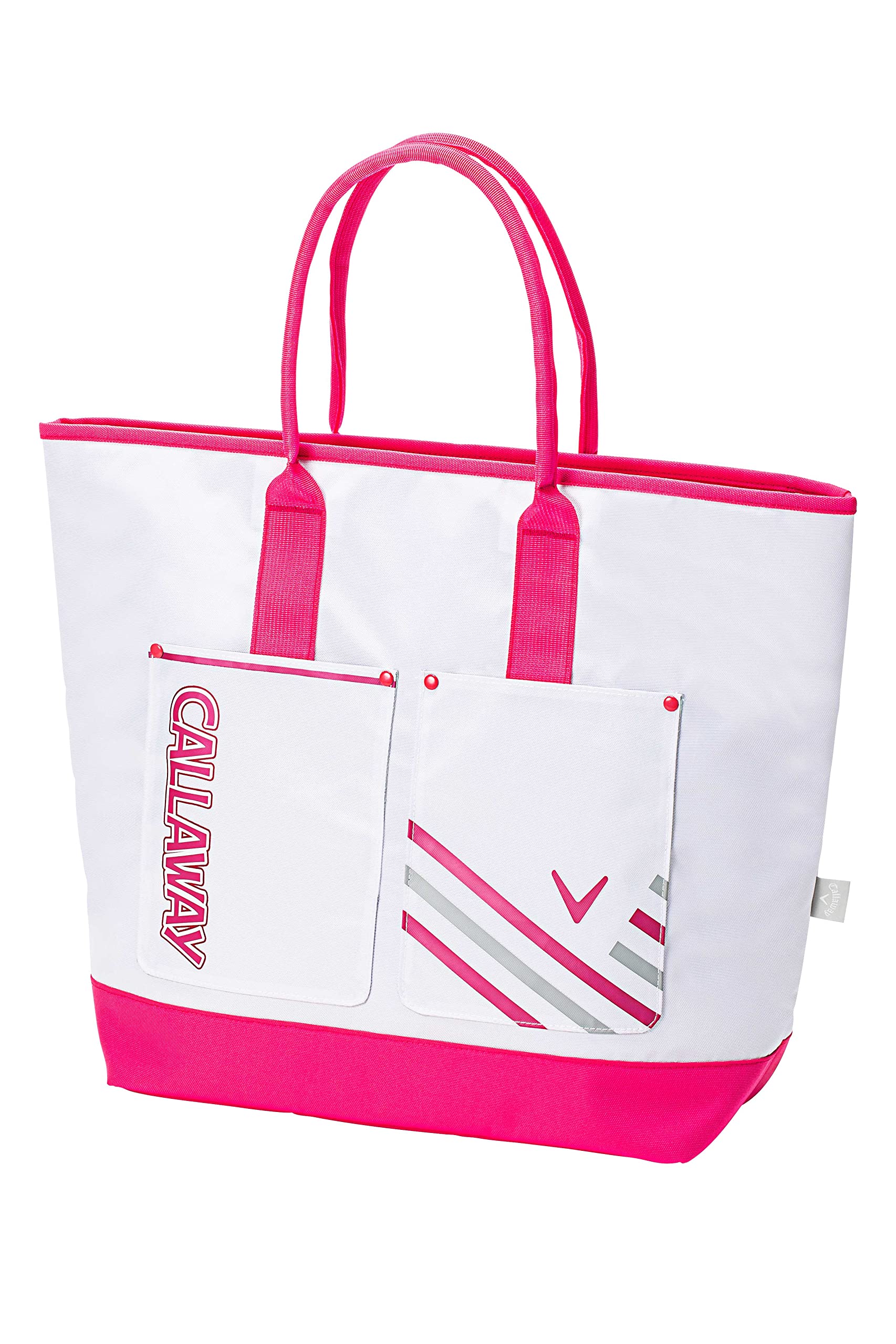 Callaway SPORT TOTE WMS Tote Bag, White/Pink, Women's, 13.8 x 15.4 x 6.3 inches (35 x 39 x 16 cm)