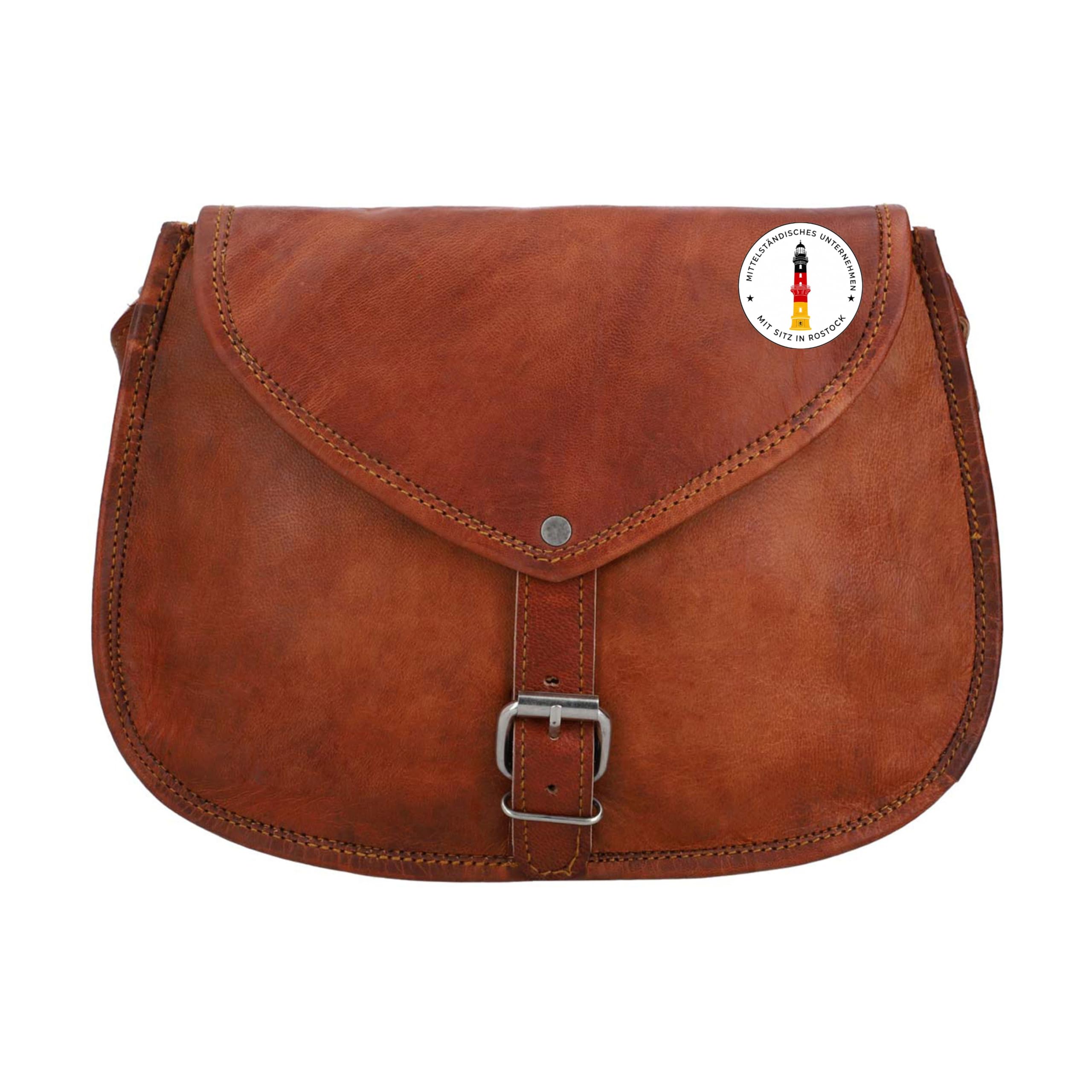 Gusti Bolso de cuero - Charleen Bolso bandolera de piel marrón