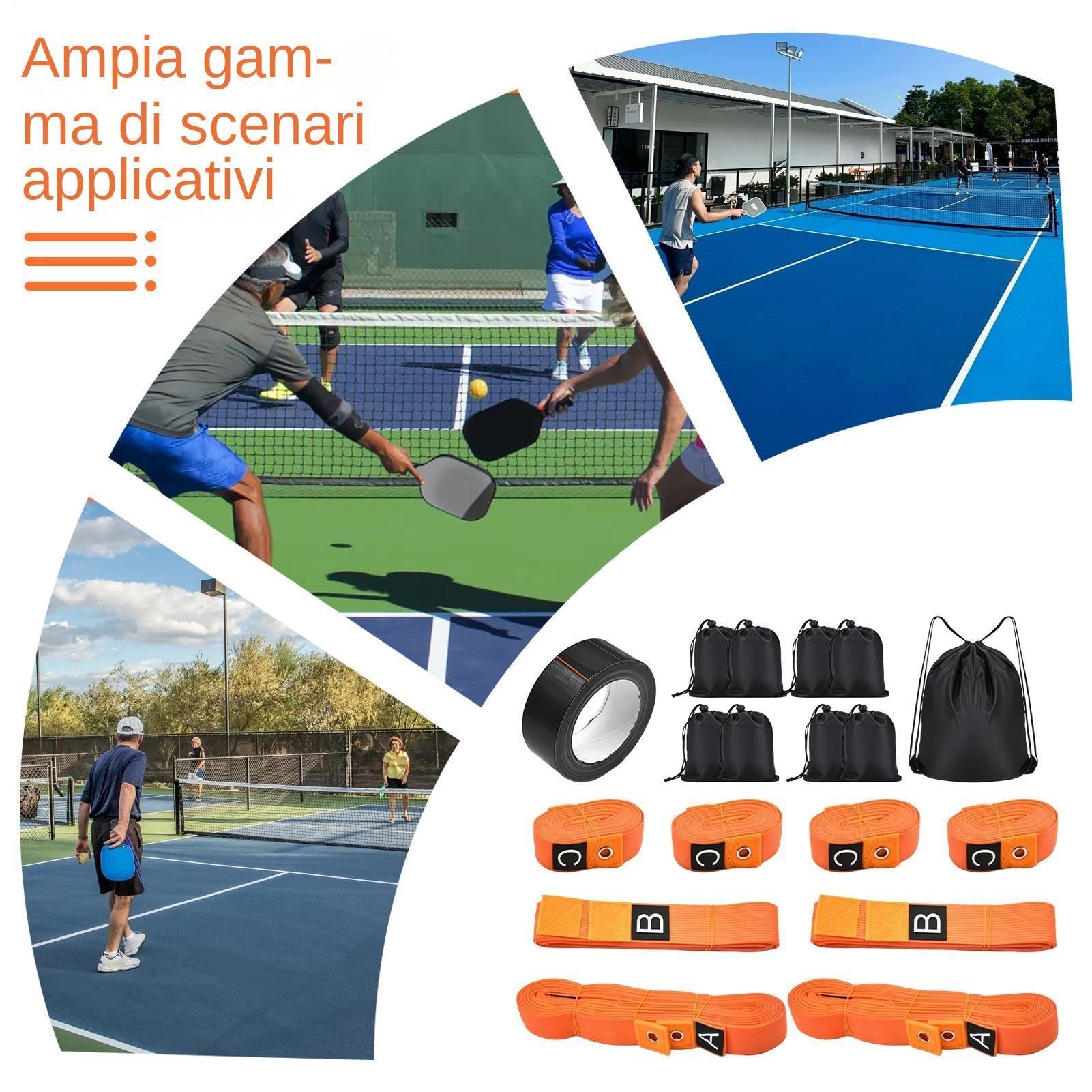 Generico Kit per marcatura Campo da Nastro Portatile temporaneo Larghezza